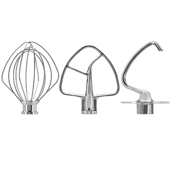 Set de 3 accessoires pour batteur sur socle 4,3 l et 4,8 l, inox - KitchenAid