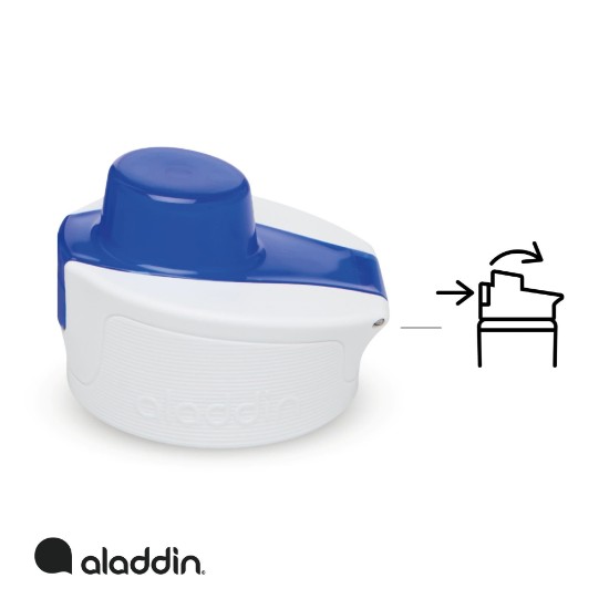 Taza termoaislante Hidratación Activa de acero inoxidable 600 ml, Azul - Aladdin