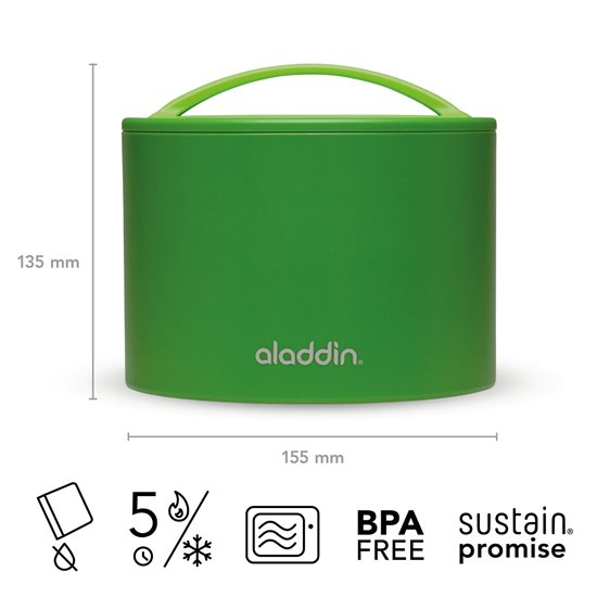 Plastična posuda za hranu od 600 ml, zelena - Aladdin