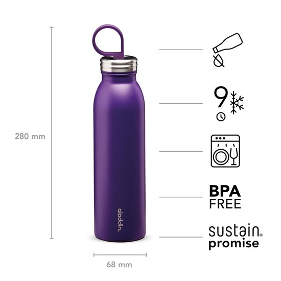 "Chilled Thermavac" stainless steel bottle 550 ml, "Violet Purple" - Aladdin