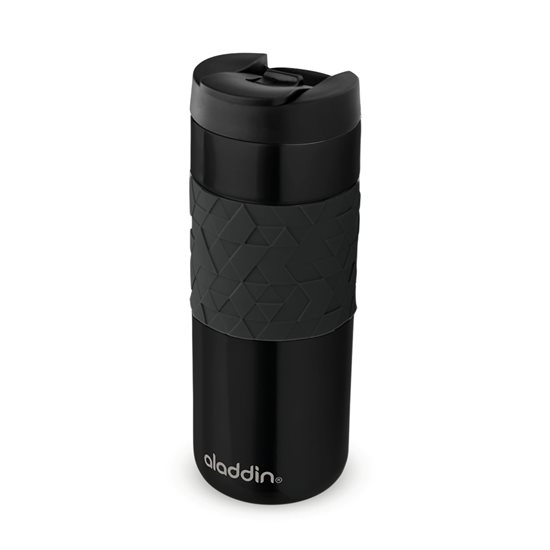 "Easy-Grip Leak-Lock" stainless steel thermo-insulating mug, 470 ml, Black - Aladdin