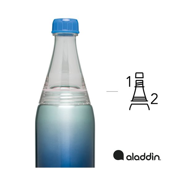 Stainless steel Fresco Twist&Go bottle 600 ml, Blue - Aladdin