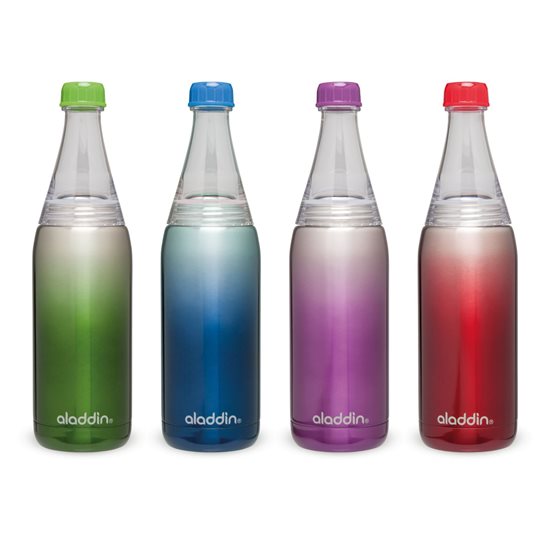 Stainless steel Fresco Twist&Go bottle 600 ml, Blue - Aladdin