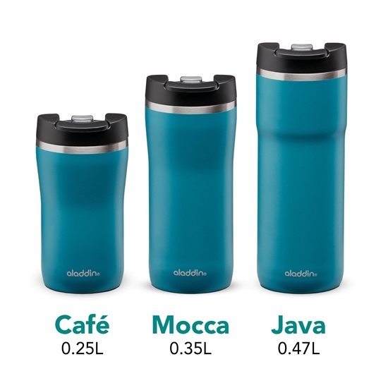 Paslanmaz çelik Java Thermavac termo yalıtım kupa, 470 ml, Aqua Blue - Aladdin 