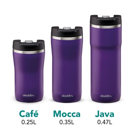 Stainless steel Java Thermavac thermo-insulating mug, 470 ml, Violet Purple - Aladdin 