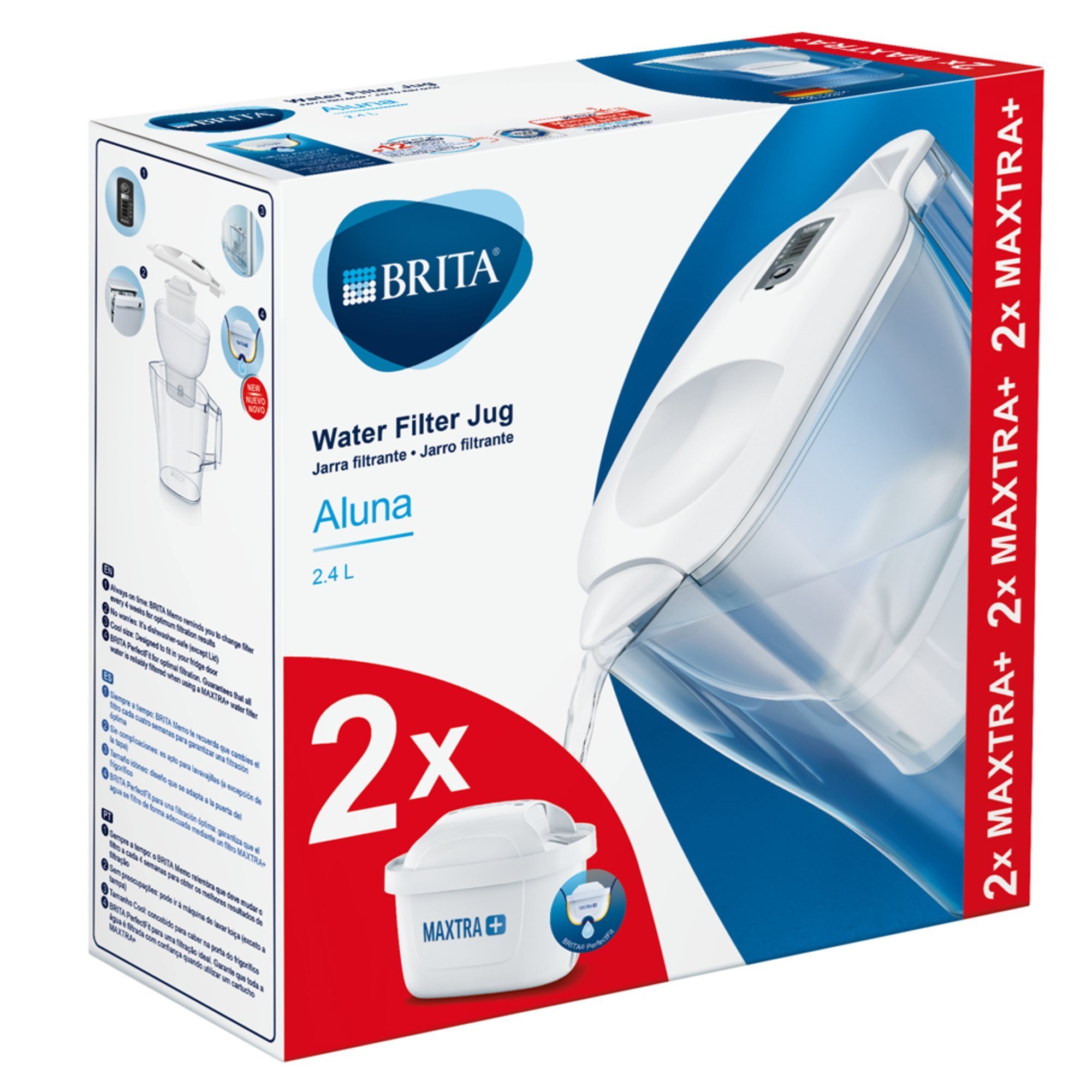 Brita Aluna Water Filter Jug 2.4L, Water Dispensers
