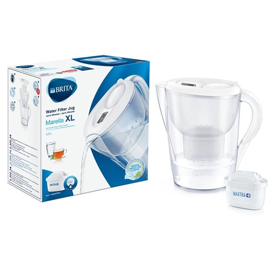 BRITA Marella XL Maxtra+ ūdens filtra krūze, 3,5 L, balta