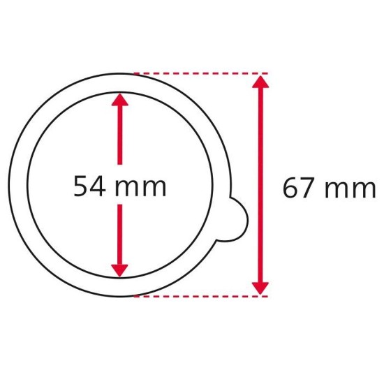 Set of 6 gaskets for jar, 67 mm - Westmark