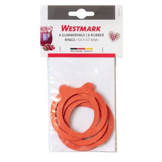 Set of 6 gaskets for jar, 67 mm - Westmark