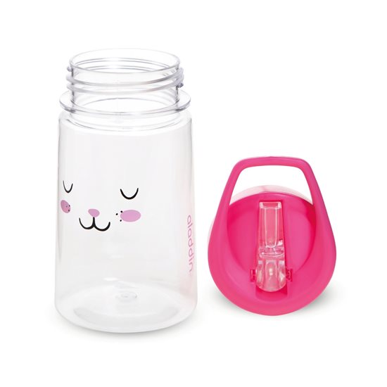 Bidon "Zoo Flip & Sip" 430 ml, plastik, wzór królika - Aladdin