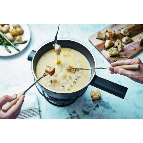 "Delight" fondue set, 22 cm/2,1 L, Slate - Emile Henry