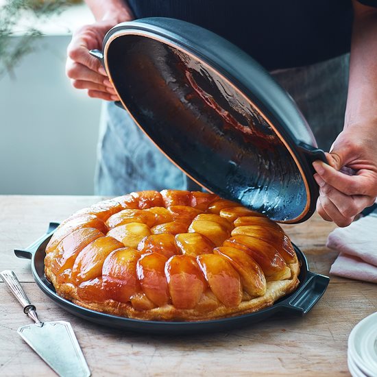 Set for Tarte Tatin, 32.5 cm/2.65 l, "Delight", Slate - Emile Henry 