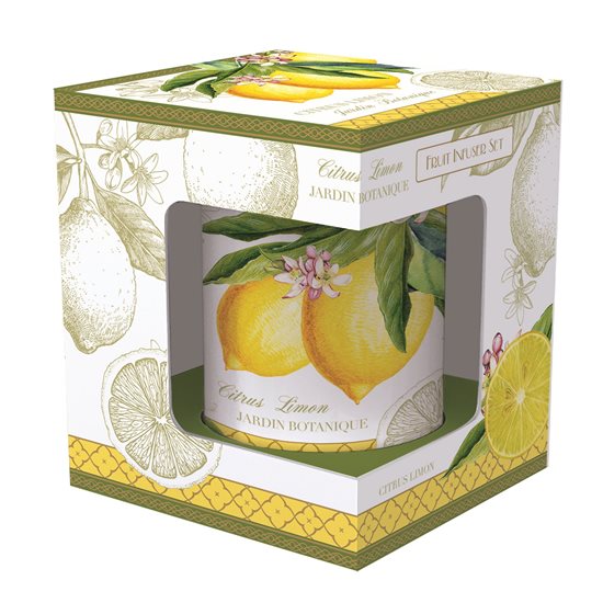 300 ml-es porcelán bögre infúzióval, "Jardin Botanique - Lemon" - Nuova R2S