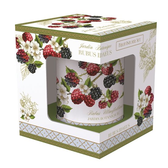 300 ml-es porcelán bögre infúzióval, "Jardin Botanique - Raspberry" termékcsalád - Nuova R2S