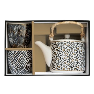 4-piece tea set, porcelain, "Atmosphere Savana" - Nuova R2S