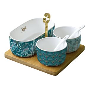 6-piece appetizer serving set, "Atmosphere Jungle" - Nuova R2S