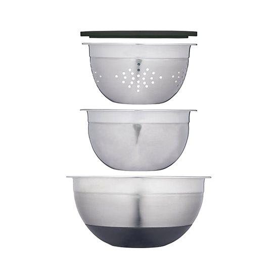 4-piece bowl set, stainless steel - by Kitchen Craft