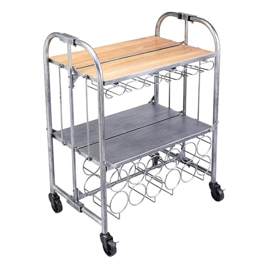 Barwagen, Getränkesortiment für die Hausbar, Karbonstahl – von Kitchen Craft