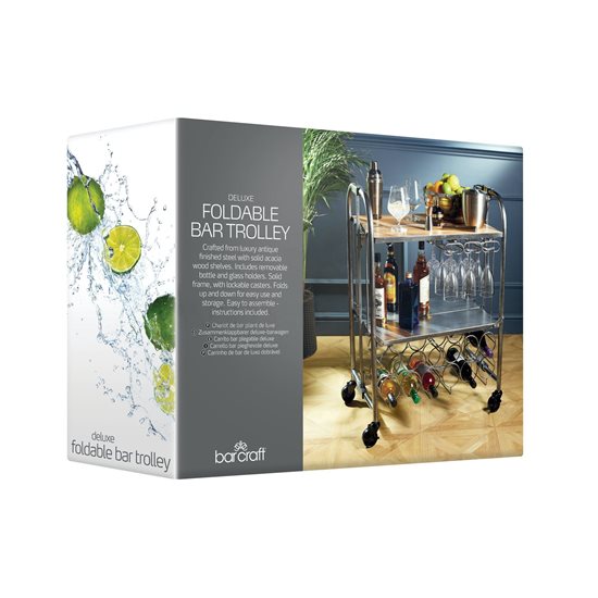 Barwagen, Getränkesortiment für die Hausbar, Karbonstahl – von Kitchen Craft