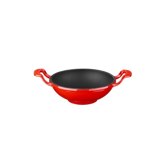 Ronde wok, 16 cm, gietijzer, rood - LAVA brand