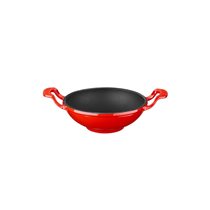 Round wok, 16 cm, cast iron, red - LAVA brand