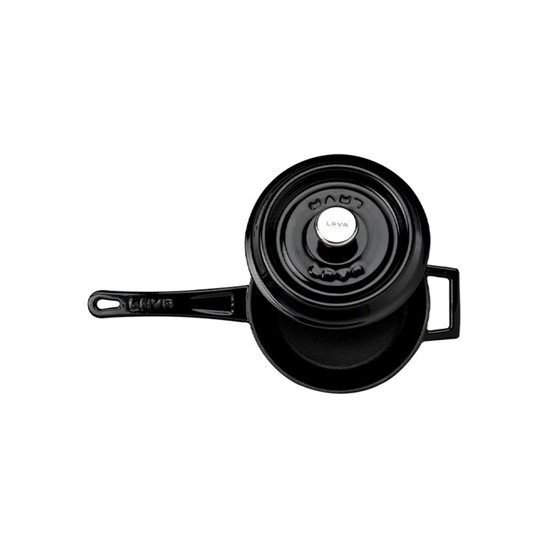 Rondel z pokrywką, do sosu, żeliwo, 18 cm/3,2 l, czarny - LAVA