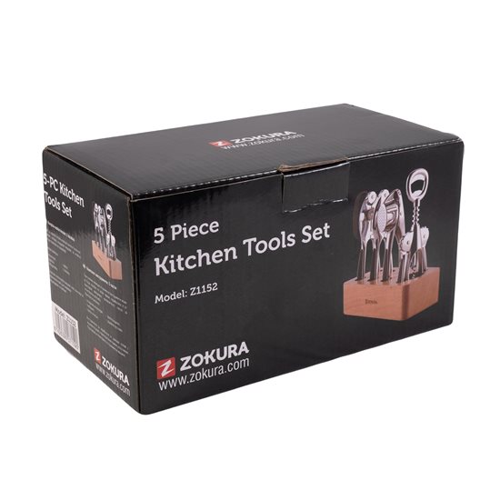 Kitchen utensils set, 5 pieces - Zokura