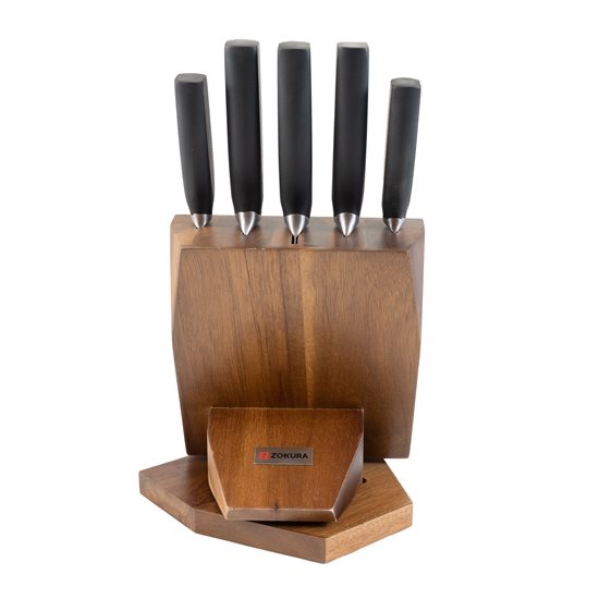 6-piece knife set, rotating holder - Zokura