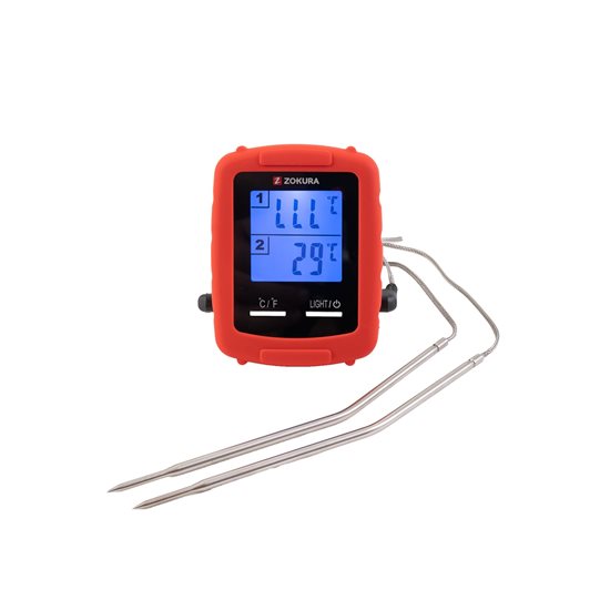 Wireless meat thermometer, with 2 probes - Zokura