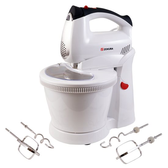 Hand mixer with bowl, 400 W, 2.5L - Zokura