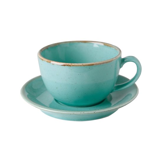 Alumilite Seasons arbatos puodelis su lėkšte, 320 ml, Turquoise - Porland