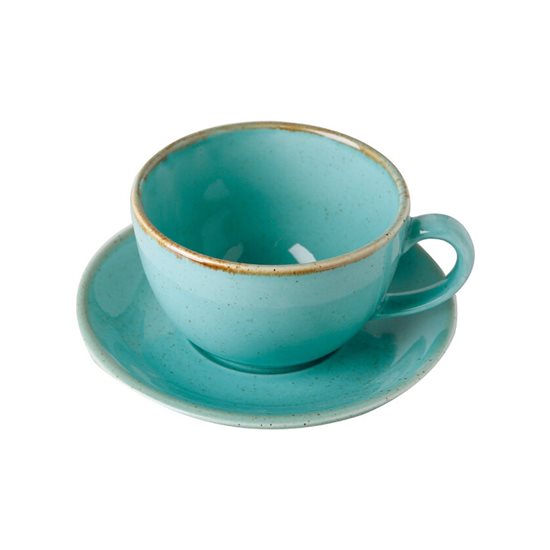 Alumilite Seasons teacup with saucer, 320 ml, Turquoise - Porland