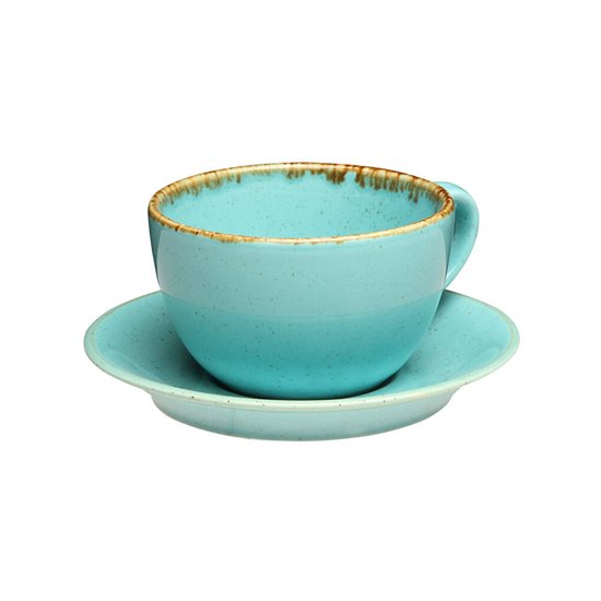 Alumilite Seasons arbatos puodelis su lėkšte, 320 ml, Turquoise - Porland