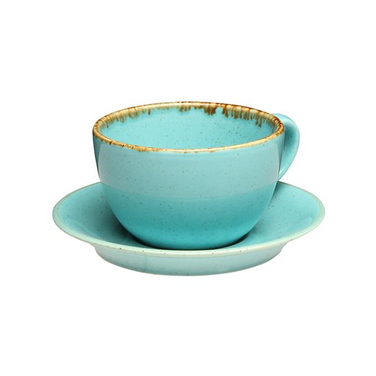 Alumilite Seasons teacup with saucer, 320 ml, Turquoise - Porland