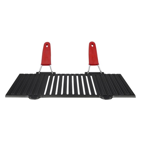 Grill, cast iron, with silicone handles, 40 x 25 cm - LAVA brand