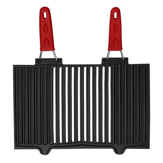 Grill, cast iron, with silicone handles, 40 x 25 cm - LAVA brand