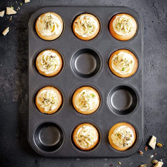 Tray for mini-tarts, 32 x 24 cm, steel - from the Kitchen Craft brand