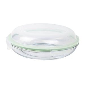 Round food storage container, 1750 ml, made from glass – Glasslock
