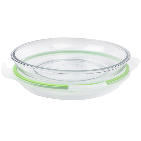 Round food storage container, 1750 ml, made from glass – Glasslock