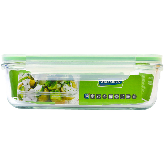 Récipient de conservation des aliments, 2000 ml, en verre - Glasslock