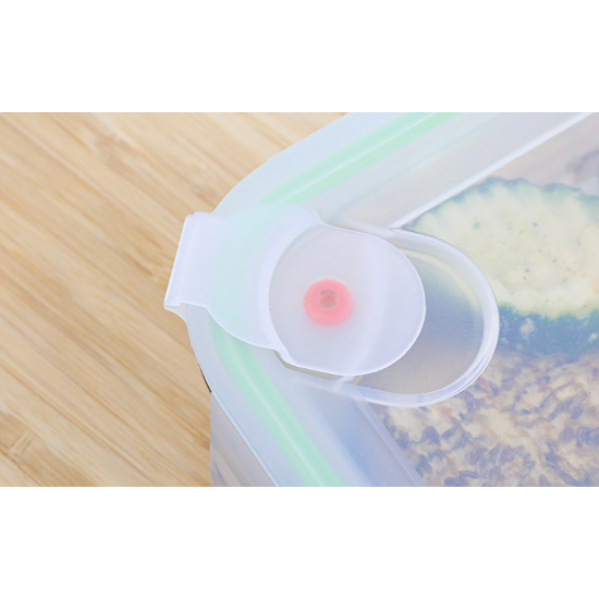 Matförvaringsbehållare, "Air Type", sortiment, 400 ml, tillverkad av glas - Glasslock