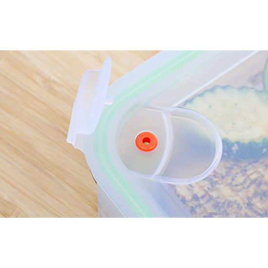 Élelmiszertároló tartály, "Air Type" termékcsalád, 400 ml, üvegből - Glasslock