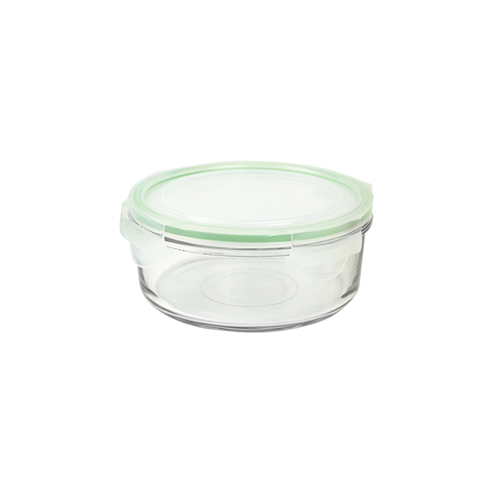 Round food storage container, 660 ml, made from glass - Glasslock