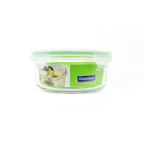 Food storage container, round, 920 ml, made from glass - Glasslock
