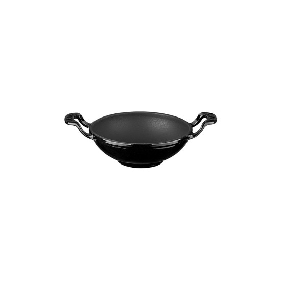 Pyöreä wok, 16 cm, valurauta, musta - LAVA merkki