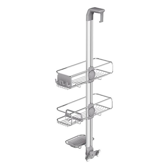 Adjustable holder for shower cabin, anodized aluminum - simplehuman