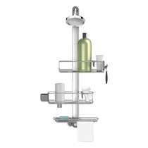 "Plus" adjustable holder for shower accessories, anodized aluminum - "simplehuman" brand