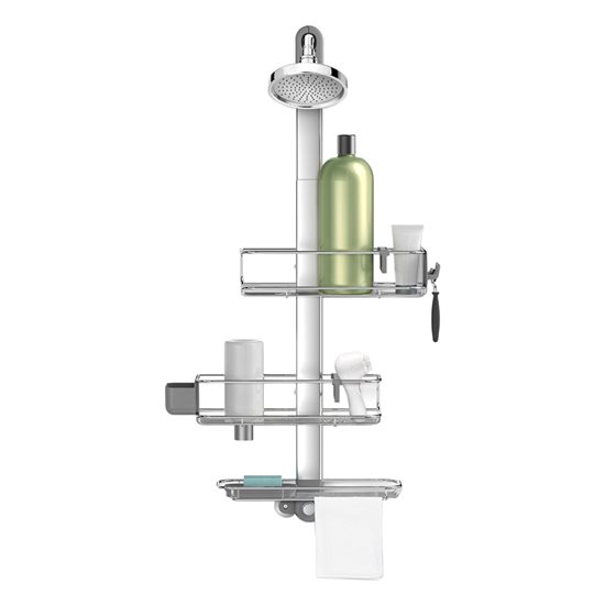 "Plus" nastavljivo držalo za pripomočke za tuširanje, eloksiran aluminij - blagovna znamka "simplehuman"