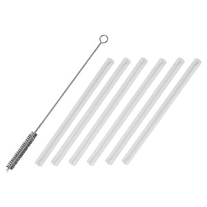 Set of 50 glass straws and cleaning brush, 147 mm - Westmark