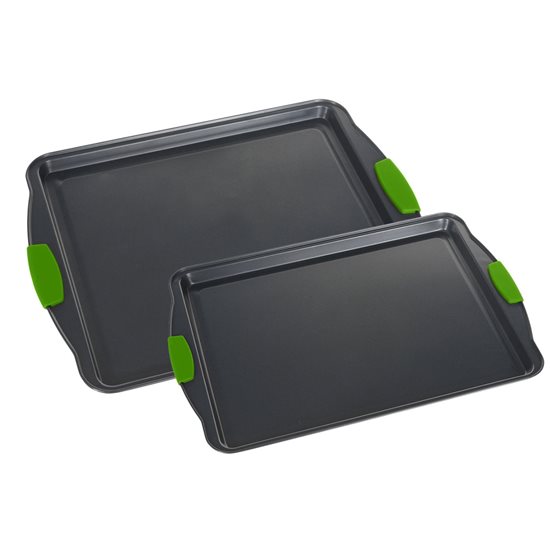 Lot de 2 plaques de cuisson antiadhésives, en acier au carbone - Marque Calve